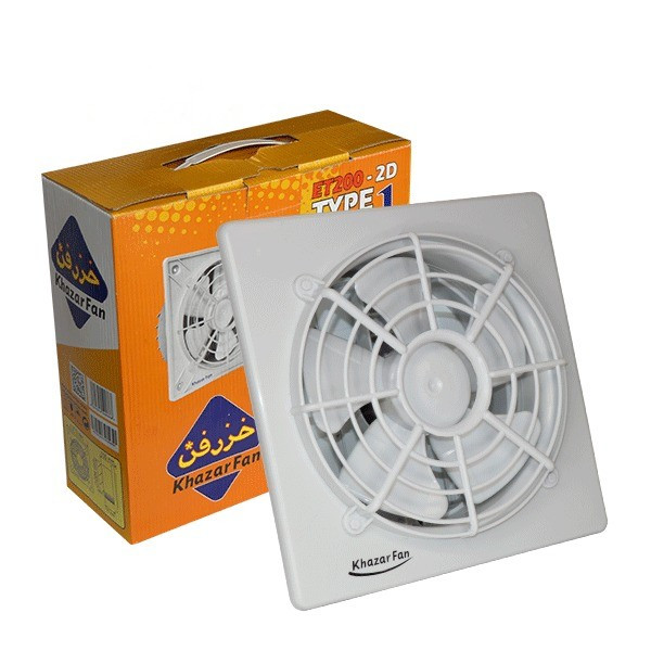 هواکش خانگی لوله دمپردار سایز 20 خزرفن ET-200-2