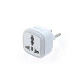 مبدل برق هادرون مدل A10-1 چراغدار | تبدیل ۳ به ۲ یونیورسال با بدنه پلیکربنات