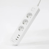 چندراهی برق هادرون مدل P323 | سه پریز ارتدار + سه پورت USB سریع ۱۸ وات