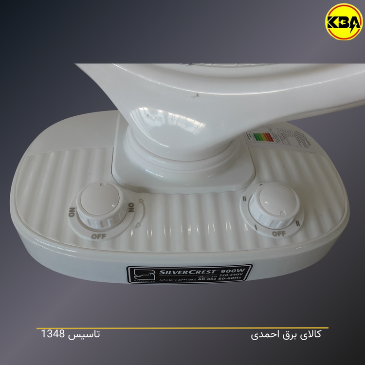 بخاری برقی سیلور کرست AD-802 طرح پنکهای کممصرف با چرخش ۳۶۰ درجه و ترموستات