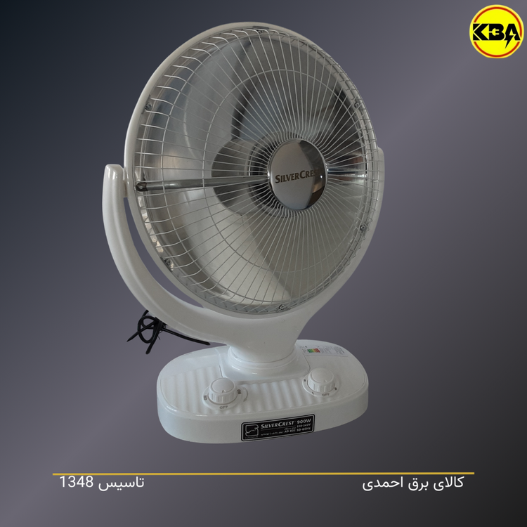 بخاری برقی سیلور کرست AD-802 طرح پنکهای کممصرف با چرخش ۳۶۰ درجه و ترموستات