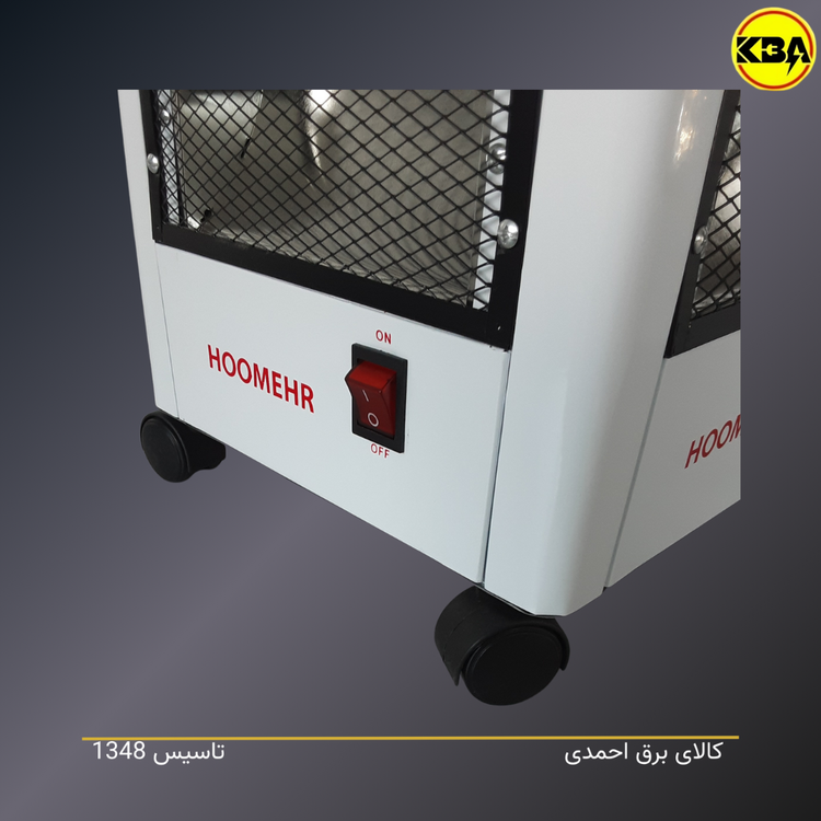 بخاری برقی ۱۰ شعله ۵ طرفه هومهر مدل LX-1602 با توان ۲۰۰۰ وات و ایمنی بالا