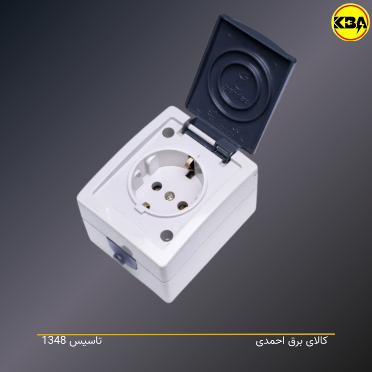 پریز روکار بارانی بهداد الکتریک مدل نیکان با مغزی سرامیکی و استاندارد IP44