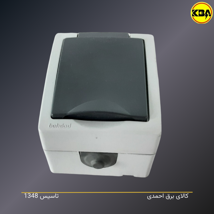 پریز روکار بارانی بهداد الکتریک مدل نیکان با مغزی سرامیکی و استاندارد IP44