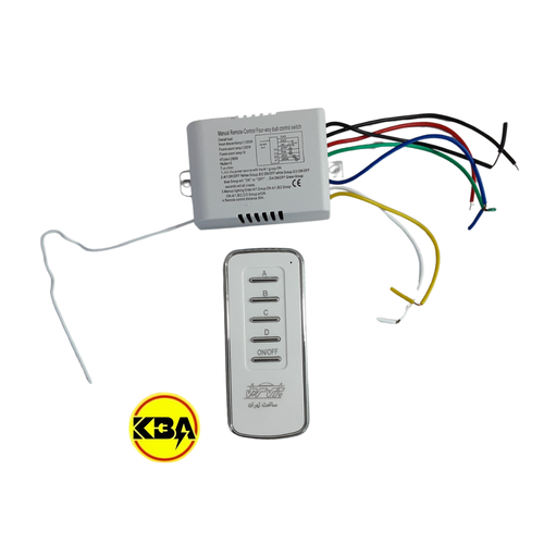 ریموت کنترل ۴ کانال پارس سهیل برای مدیریت چهار گروه روشنایی در منزل یا فروشگاه